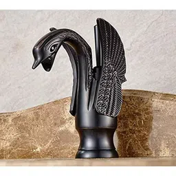 InArt Brass Swan Shape Antique Black Single Hole Basin Sink Bathroom Faucet, INA-515-image-38