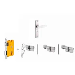 Dorset Deolo HL DEO 8 inch Stainless Steel Lock Set with KY Mortise Lever Lock (Pack of 3)-image-55