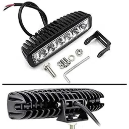 AOW 6 Led Bar Auxillary Bike Fog Lamp Spot Lamp 18W (Pack of 1) for Bajaj Pulsar 135 LS-32