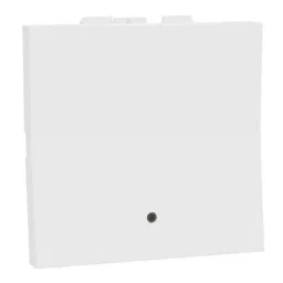 Schneider Electric Miluz Zeta 16A 2 Module Polycarbonate &a; Polyamide White Switch with Indicator, MZSWI162M1W_WH-20