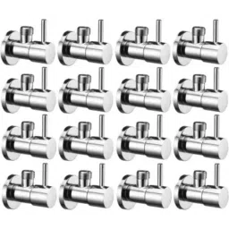 Senkiddpro Turbo Stainless Steel Chrome Finish Wall Mounted Angle Cock (Pack of 16)-picture-21
