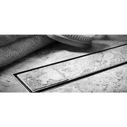 Aquieen 18x4 inch Stainless Steel 304 Tile Shower Centre Hole Channel Water Drainer with Anti-Foul Cockroach Trap-image-56