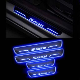 SureStrive 4 Pcs Acrylic Car Side Footstep Set with Blue LED Door Sill Scuff Plate for Maruti Suzuki Spresso All Model-image-49