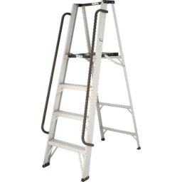 Liberti 4ft 3x2 Step Aluminium Foldable Heavy Duty Platform Ladder with Handrail, P1404C-picture-2
