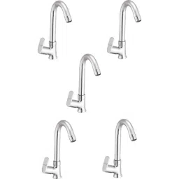 Prestige Ocean Brass Chrome Finish Swan Neck Pillar Tap (Pack of 5)-image-56