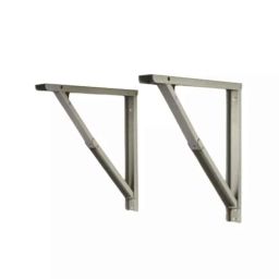 Ebco 400mm Matt White Recessed Table Bracket, TBR40 (Pack of 2)-image-44