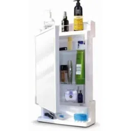 IRIS 21x13 inch Plastic White 6 Shelves Bathroom Cabinet with Mirror-image-79