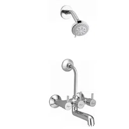 Mayur Ocich Flaro 2 Pcs Brass Wall Mounted Wall Mixer Bathroom Set with Multiflow Shower-image-52