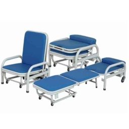 ABCO 770x680x1125mm Mild Steel White &a; Blue Attendant Bed Cum Chair, 11040-image-21