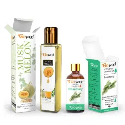 GoWoo 2 Pcs 10ml Natural Therapeutic Grade Cold Pressed Rosemary Aroma Oil &a; 100ml Musk Melon Carrier Oil Set, GWOC1176-P43+P178-picture-42