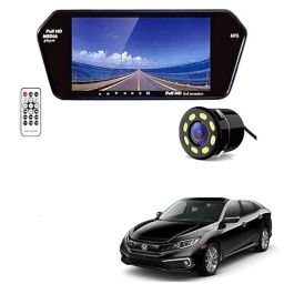 Auto Pearl CBP107 7 inch HD Bluetooth LED Touch Screen with 8 LED Reverse Camera for Honda Civic 2019-35