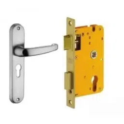 Dorset HL Series Diva 8 inch Stainless Steel Silver Gold Finish Door Handle Lock Set with Mortise Latch (Pack of 4)-picture-11