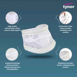 Tynor Adjustable Hard Cervical Collar, Size: S image 3