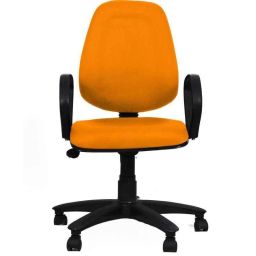 Chair Garage PU Leatherette Black &a; Orange Adjustable Height Office Chair with Back Support, CG108 (Pack of 2)-image-25