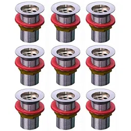 Spazio 32mm Stainless Steel Chrome Finish Full Thread Waste Coupling (Pack of 9)-picture-32