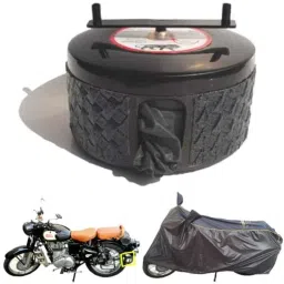 Bike Blazer Black Mamba Nylon Taffeta Universal Size Semi-Automatic Bike Body Cover for Royal Enfield Roadster 650, Shotgun &a; 2021 Bullet 350-39