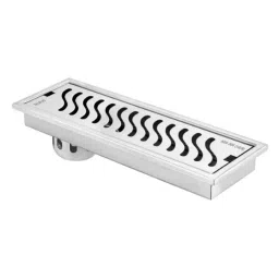 Ruhe 24x4 inch Stainless Steel 304 Matt Finish Wave Shower Drain Channel with Cockroach Trap, 16-0101-10-picture-47