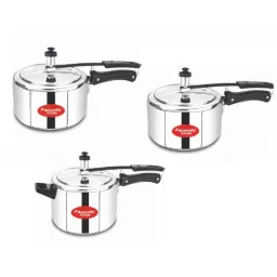 Butterfly Orchid 2, 3 &a; 5 Litre Stainless Steel Inner Lid Pressure Cooker Combo-picture-25