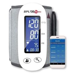 BPL 120/80 BT-02 White Bluetooth Enabled Arm Type Blood Pressure Monitor with Tubeless Technology, 91MED197-47