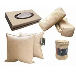Kozdiko 2 Pcs Cushion Pillow, 2 Pcs Neck Rest, Tissue Box &a; Steering Beige Car Cover Combo for Nissan Qashiqai-picture-15