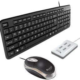 Quantum Hi-Tech QHM 7403/222 Wired USB Mouse, Keyboard & QHM6633 USB 4 Port Hub Combo Set image 5