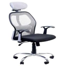 Regent Matrix Net &a; Metal High Back Black &a; Grey Mesh Chair-0
