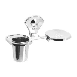 Ruhe Feather Stainless Steel Chrome Finish Soap Dish with Tumbler Holder, 12-0807-01-picture-20