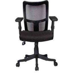 Rajpura Brio Medium Back Black NB Adjustable Arms Revolving Office Chair, RSE304-Black-image-73