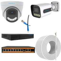 Cybernautt 3MP Full HD Indoor &a; Outdoor Network IP Combo Kit with 10Ch NVR, 4D 4B Full HD Camera, 8Ch POE, 100m Copper LAN Cable &a; Connectors-33