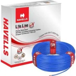 havells HavellsLifeLine 0.75 Sq. mmLength 90 m FR PVC Insulated Cable Blue WHFFDNBA1X75-picture-3