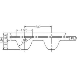 Mitsuboshi 498mm 166T S3M-Type Chloroprene Rubber Super Torque Timing Belt, 150S3M498G-picture-12