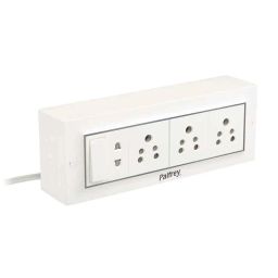 Palfrey 5A 3 Socket White Polycarbonate Extension Board with Two Pin Socket, Master Switch &a; 5m Wire, 55-picture-3