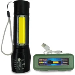 Pick Ur Needs 9W 3-in-1 Black Mini Mattel Long Range Rechargeable Torch-picture-39