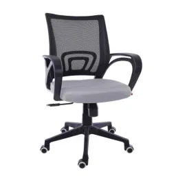 Rose Ruby Grey Mesh Medium Back Revolving Ergonomic Chair-6