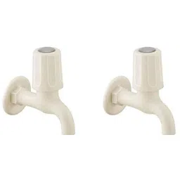 Spazio Smartbuy Metro Collection PTMT Plastic Glossy Finish Bib Cock with Tap Wall Flange (Pack of 2)-picture-17