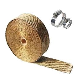 AllExtreme EXSLWCG 3m Golden Silencer Wrap Exhaust Heat Shield with Clamp-picture-46