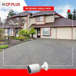 CP Plus 3MP Motion Detection Two Way Talk &a; Night Vision White Wireless Outdoor Bullet Security Camera, CP-V31A image 5