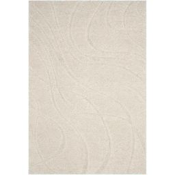 Carpetify 3x5ft Microfiber Ivory Floral Shaggy Carpet, 1224YR336CQ-picture-45