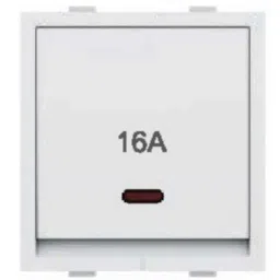 Rapid Fleta 16A 2 Module 1 Way White Switch with Indicator, R-2094 (Pack of 10)-picture-16