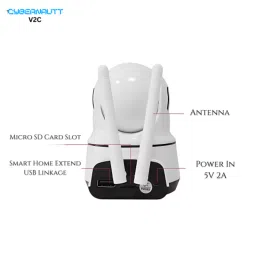 Cybernautt V2C 2MP HD PT Smart Wi-Fi Camera with Enhanced Night Vision, AI Tracking Feature, Movement Alert, Two Way Audio &a; Support SD Upto 128GB image 5