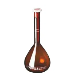Glassco 100ml Qr Coded Volumetric Flask with Penny Head Glass &a; Plastic Stopper, QR.130.520.06A-59