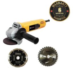 UMG DW801 Heavy Duty 850W 11000rpm 100mm Angle Grinder with Free Wood Cutting Blade &a; Marble Cutting Blade with 6 Months Warranty-3