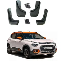 SureStrive 4 Pcs PVC Cup Type Front &a; Rear Mud Flap Set for Citroen C3 All Model-76