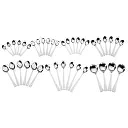 Elegante 40 Pieces Vectra Stainless Steel Serving Spoon Set, SL-008 (Pack of 3)-17