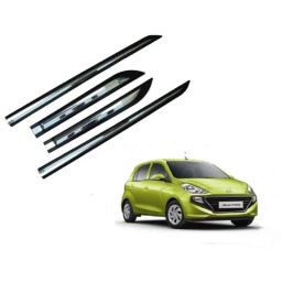 SureStrive 4 Pcs Black &a; Silver Side Door Car Beading Set for Hyundai Santro 2018 Onwards-26