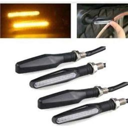 AOW 4X Flowing/Running Universal Motorcycle Motorbike LED Turn Signal Indicators Lights for Hero Passion-37