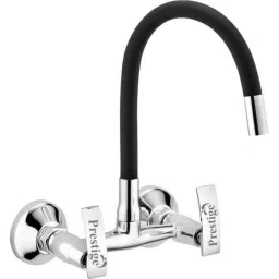 Prestige Passion Brass Chrome Finish Sink Mixer with Black Flexible Swivel Spout-14