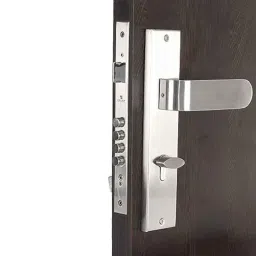 Handle Waala Chetak-OSK 10 inch 60mm Stainless Steel Silver Cylindrical Plate One Side Key Mortise Door Lock Set-picture-6
