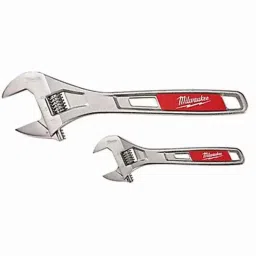 Milwaukee 2 Pcs 6 &a; 10 inch Alloy Steel Chrome Finish Adjustable Wrench Set, 48ZT20-picture-47