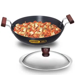 Hawkins Futura 4 Litre 30cm Hard Anodized Round Bottom Deep Kadhai with Lid, AK 40S (Pack of 3)-picture-25